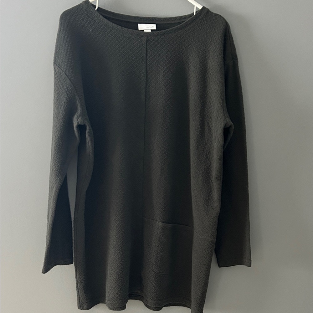Pure JillChic dark grey Textured Long Sleeve Top